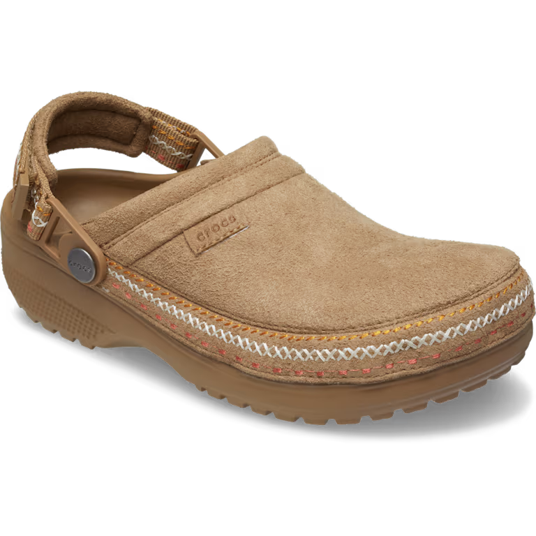 Crocs Crafted Vegan Suede Stitch Clog - Sepia