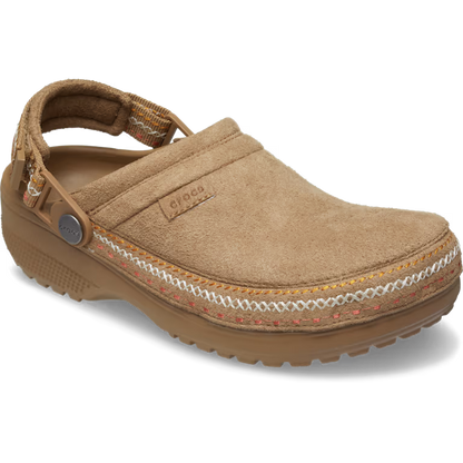 Crocs Crafted Vegan Suede Stitch Clog - Sepia