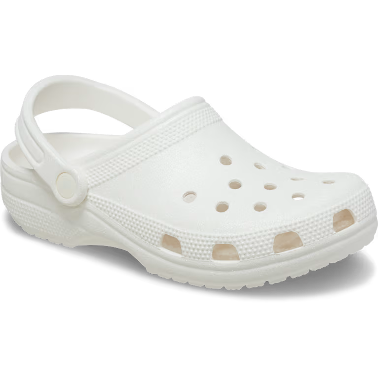 Crocs Unisex Classic Clog - Glitter White