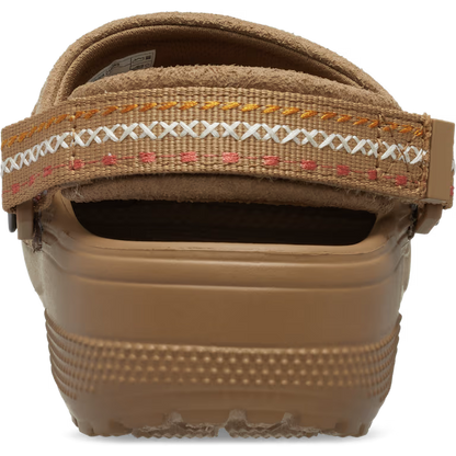 Crocs Crafted Vegan Suede Stitch Clog - Sepia