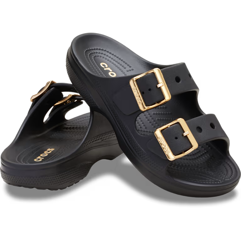 Crocs Saturday Metallic Buckle Sandal - Black