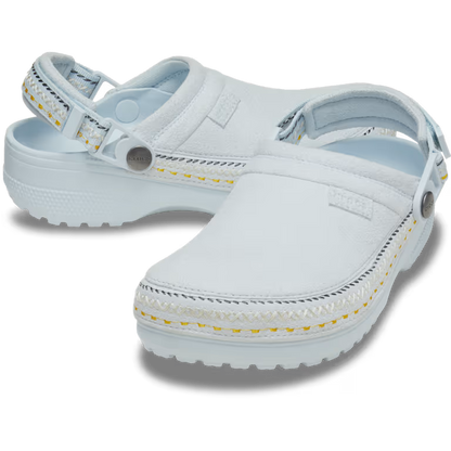 Crocs Crafted Vegan Suede Stitch Clog - Sky Ice