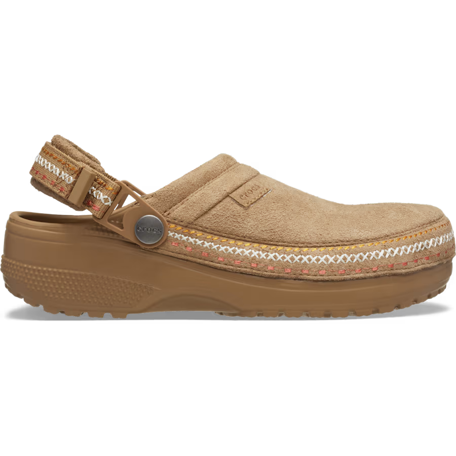 Crocs Crafted Vegan Suede Stitch Clog - Sepia