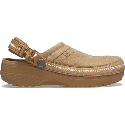 Crocs Crafted Vegan Suede Stitch Clog - Sepia