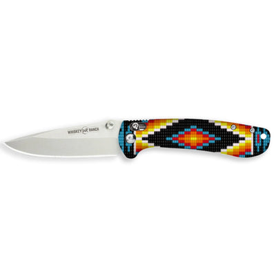 Whiskey Bent Pocket Knife Single Blade Catch Pin Lock With Clip - Woodstock