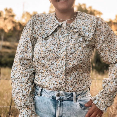 Black Colt Clothing Womens Clementine Long Sleeve Shirt Floral