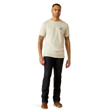 Ariat Mens Rodeo Proud Short Sleeve Tee Oatmeal Heather