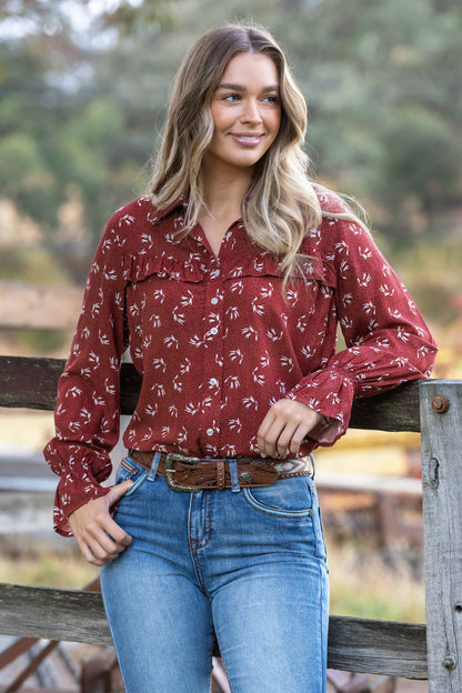 PURE WESTERN WMNS NYLAH LS SHIRT