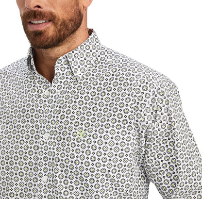 ARIAT MENS BEAUMONT CLASSIC LS SHIRT WHITE