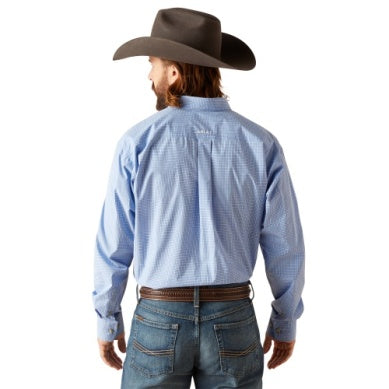 Ariat Mens Pro Series Mekhi Classic Long Sleeve Shirt Blue