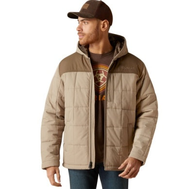 Ariat Mens Crius Hooded Insulated Jacket Major Brown/ Brindle