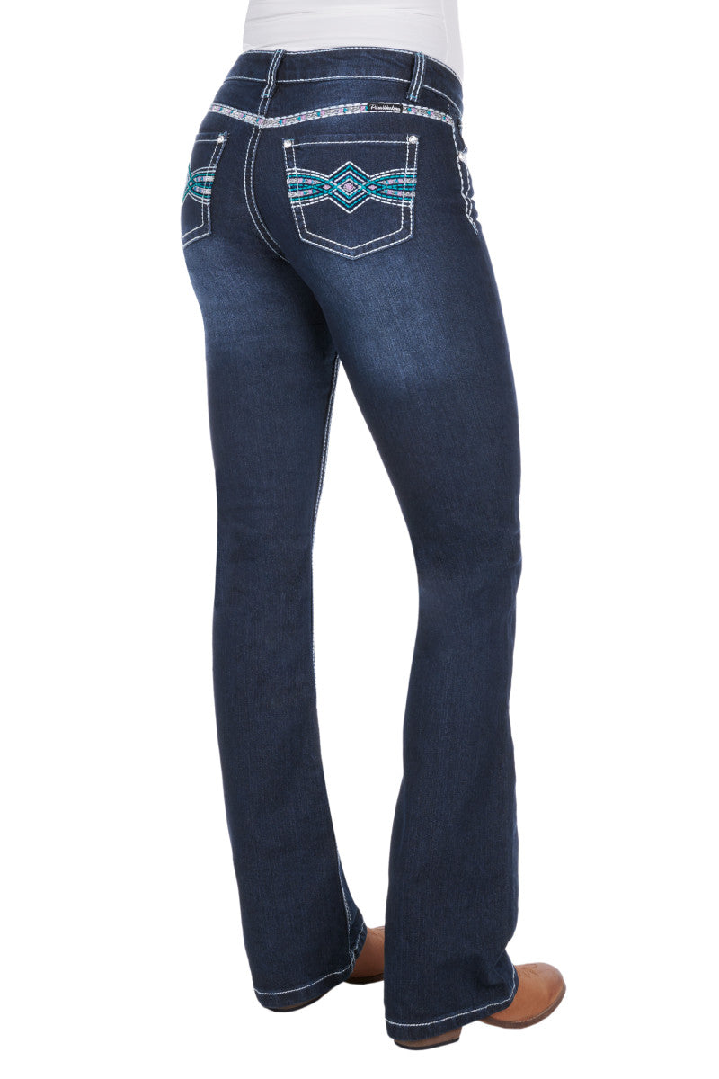 PURE WESTERN WMNS INDIANA RELAXED JEAN