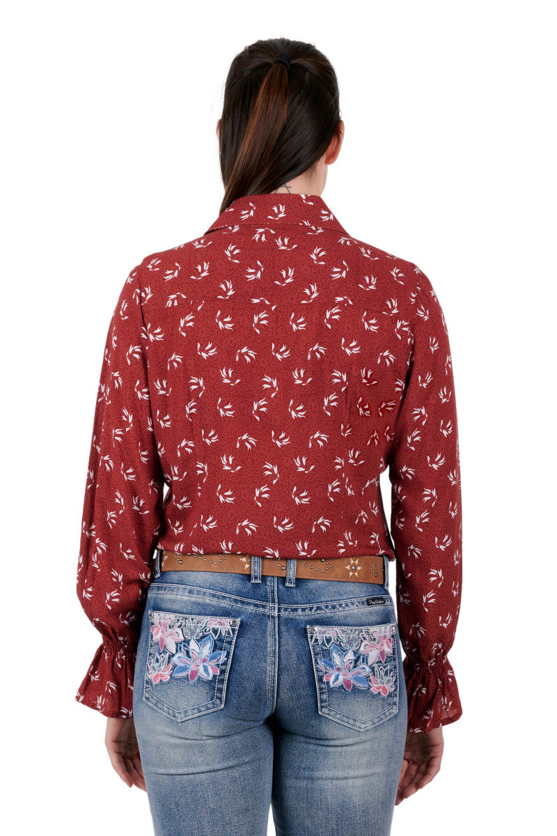 PURE WESTERN WMNS NYLAH LS SHIRT