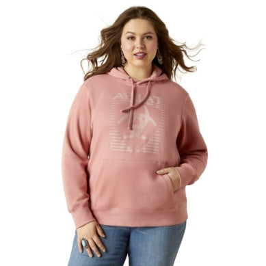 Ariat Womens Real Fading Lines Hood Dusty Rose