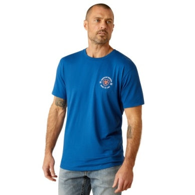 Ariat Mens Mtl Circle Short Sleeve Tee Royal Blue
