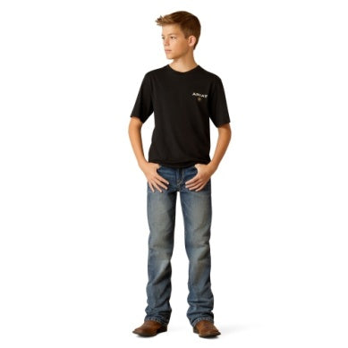 Ariat Boys American Rancher Short Sleeve Tee Black