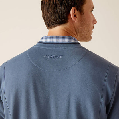 Ariat Mens Tedstock Sweatshirt BlueFin