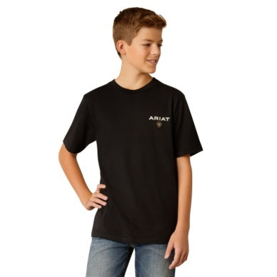 Ariat Boys American Rancher Short Sleeve Tee Black
