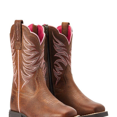 ARIAT YTH FIRECATCHER ROWDY BROWN BOOT