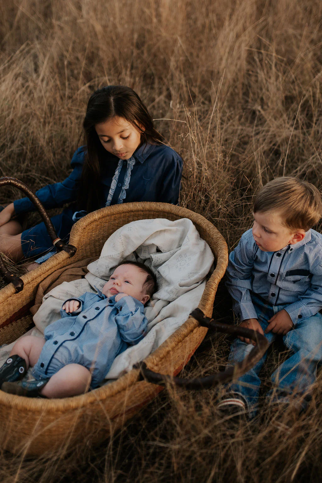 Little Windmill Clothing Co. "Darby Jnr" Navy Nostalgic Gingham Long Sleeve Romper