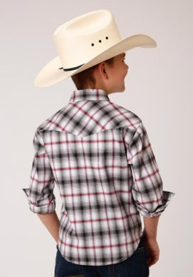 ROPER BOYS AMARILLO L/S SHIRT BLACK