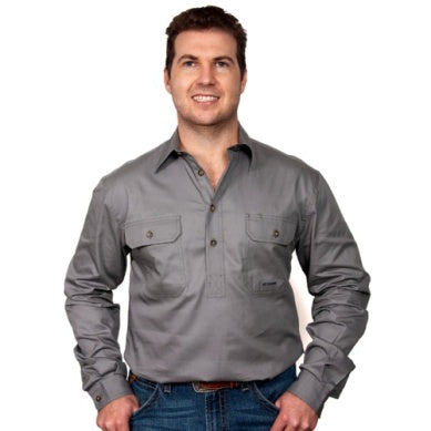JUST COUNTRY WORK SHIRT CAMERON 1/2 BUTTON