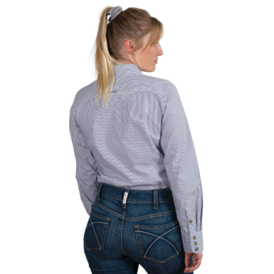 Ariat Ladies Kirby Long Sleeve Shirt Navy Stripe
