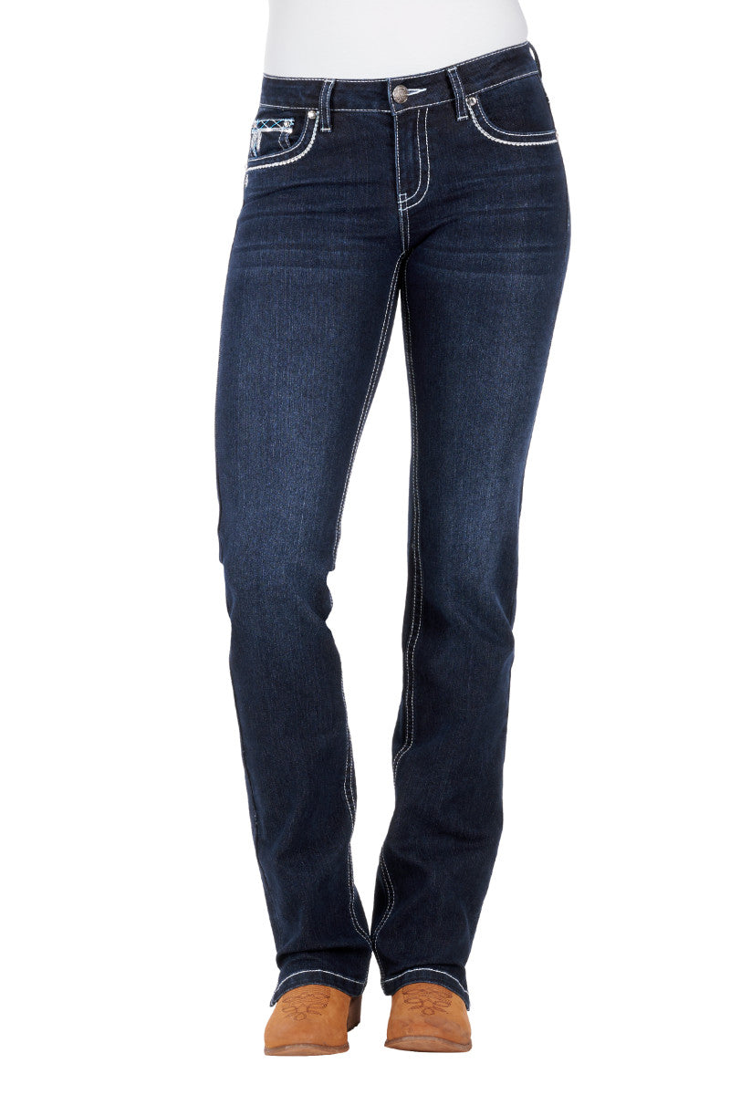 PURE WESTERN WMNS RAINA STRAIGHT LEG JEN