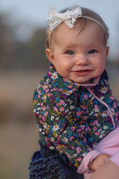 Little Windmill Clothing Co. Maeve Flower Garden Long Sleeve Romper