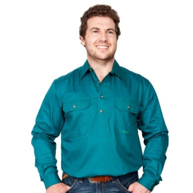 JUST COUNTRY WORK SHIRT CAMERON 1/2 BUTTON