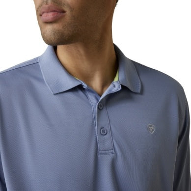 Ariat Mens Tek Short Sleeve Polo Stone Wash