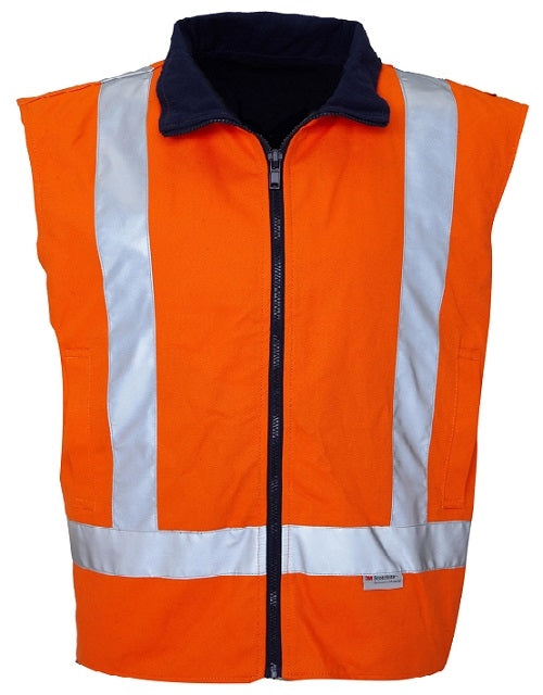 RITEMATE REVERSABLE VEST REFLECT DRILL ORANGE/NAVY