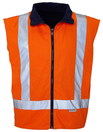 RITEMATE REVERSABLE VEST REFLECT DRILL ORANGE/NAVY