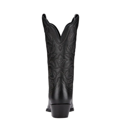 Ariat Womens Heritage Western R toe Black Deertan