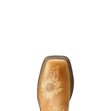 Ariat Ladies Blossom Sanded Tan Square Toe Boot