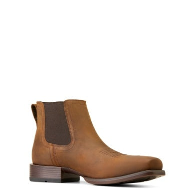 ARIAT MENS BOOKER ULTRA SQUARE TOE OILY DISTRESSED TAN