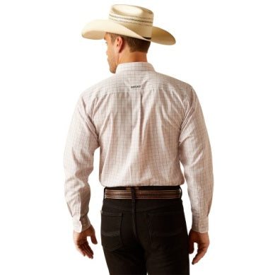 Ariat Mens Wrinkle Free Ozzy Fitted Long Sleeve Shirt - Light Lilac