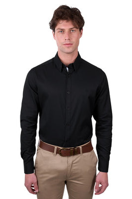 Thomas Cook Mens Callum Tailored Long Sleeve Shirt - Black