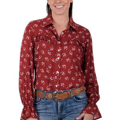 PURE WESTERN WMNS NYLAH LS SHIRT