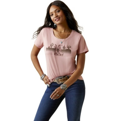 Ariat Ladies Mojave Short Sleeve Tee Island Blush