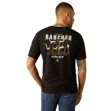 Ariat Mens American Rancher Short Sleeve Tee black