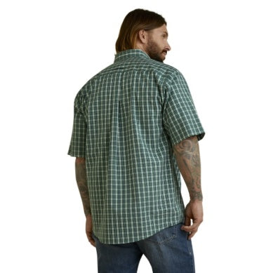 Ariat Mens Wrinkle Free Finan Classic Short Sleeve Shirt Green