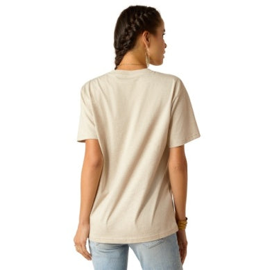 Ariat Womens Thrills & Spills Short Sleeve Tee Oatmeal Heather