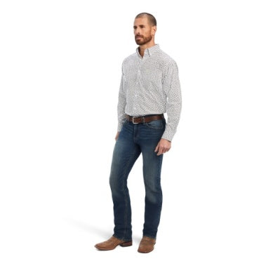 ARIAT MENS BEAUMONT CLASSIC LS SHIRT WHITE