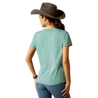 Ariat Womens Wholesome Heffers Short Sleeve Tee Blue Heather