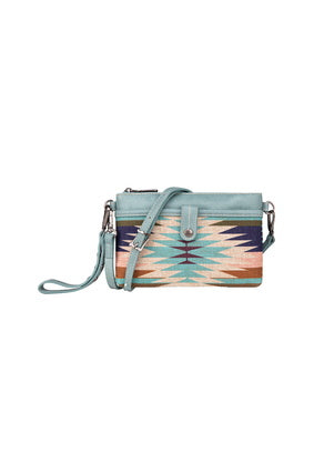 Wrangler Aztec Clutch Bag - Blue/Multi