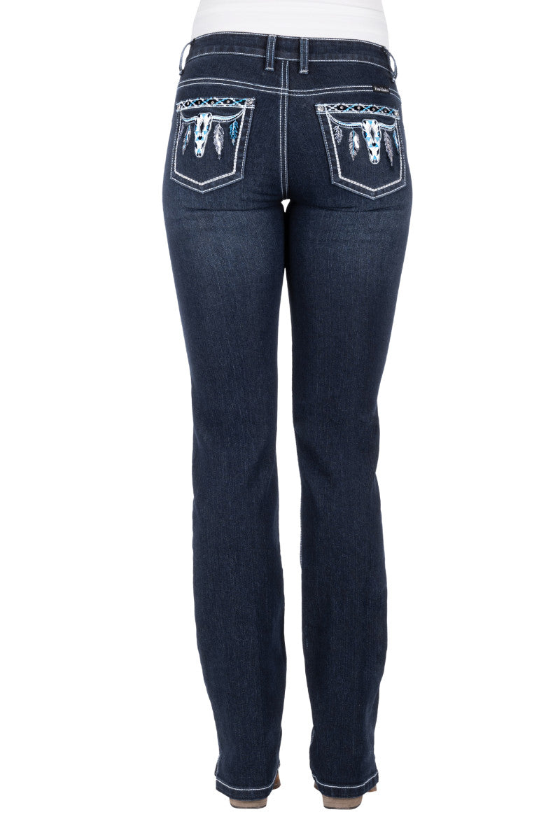 PURE WESTERN WMNS RAINA STRAIGHT LEG JEN