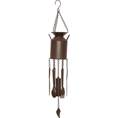 CAST IRON MILK CAN WIND CHIME