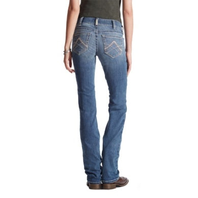 ARIAT WMNS REAL MID RISE STACKABLE STRAIGHT LEG RAINSTORM