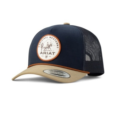 Ariat Mens Original Western Mesh Navy Snap Back Cap